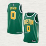 Jayson Tatum NO 0 Camiseta Boston Celtics Earned 2018-19 Verde