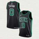 Jayson Tatum NO 0 Camiseta Boston Celtics Statement 2017-2018 Negro