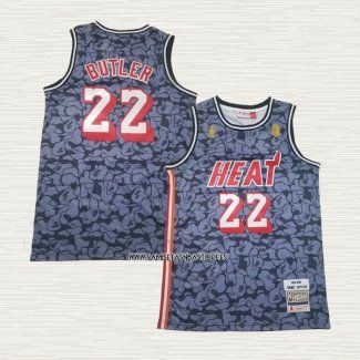 Jimmy Butler NO 22 Camiseta Miami Heat Mitchell & Ness 2019-20 Gris