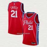 Joel Embiid NO 21 Camiseta Philadelphia 76ers Statement 2020-21 Rojo