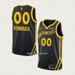 Jonathan Kuminga NO 00 Camiseta Golden State Warriors Ciudad 2023-24 Negro