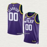 Jordan Clarkson NO 00 Camiseta Utah Jazz Classic 2023-24 Violeta