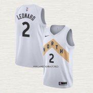 Kawhi Leonard NO 2 Camiseta Toronto Raptors Ciudad 2018 Blanco