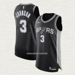 Keldon Johnson NO 3 Camiseta San Antonio Spurs Icon Autentico Negro