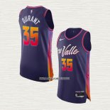 Kevin Durant NO 35 Camiseta Phoenix Suns Ciudad Autentico 2023-24 Violeta