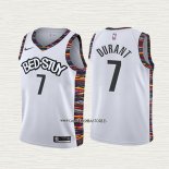 Kevin Durant NO 7 Camiseta Nino Brooklyn Nets Ciudad 2019-20 Blanco
