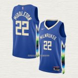 Khris Middleton NO 22 Camiseta Milwaukee Bucks Ciudad 2022-23 Azul