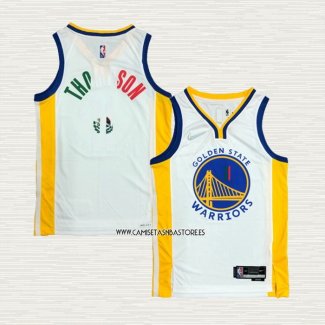 Klay Thompson NO 11 Camiseta Golden State Warriors Slam Dunk Special Mexico Edition 2022 Blanco