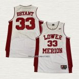 Kobe Bryant NO 33 Camiseta Lower Merion Blanco