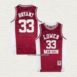 Kobe Bryant NO 33 Camiseta Lower Merion Rojo