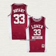 Kobe Bryant NO 33 Camiseta Lower Merion Rojo