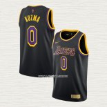 Kyle Kuzma NO 0 Camiseta Los Angeles Lakers Earned 2020-21 Negro