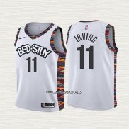 Kyrie Irving NO 11 Camiseta Nino Brooklyn Nets Ciudad 2019-20 Blanco