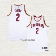 Kyrie Irving NO 2 Camiseta Cleveland Cavaliers Retro Blanco