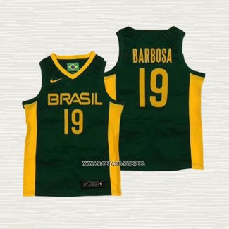 Leandro Barbosa NO 19 Camiseta Brasil 2019 FIBA Basketball World Cup Verde