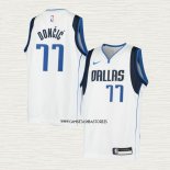 Luka Doncic NO 77 Camiseta Nino Dallas Mavericks Association Blanco
