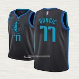 Luka Doncic NO 77 Camiseta Nino Dallas Mavericks Ciudad 2018-19 Azul