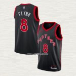 Malachi Flynn NO 8 Camiseta Toronto Raptors Statement 2020-21 Negro