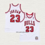 Michael Jordan NO 23 Camiseta Chicago Bulls Mitchell & Ness 1995-96 Blanco
