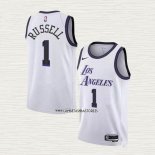 NO 1 Camiseta Los Angeles Lakers Ciudad 2022-23 Blanco D'Angelo Russell