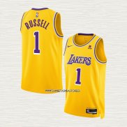 NO 1 Camiseta Los Angeles Lakers Icon Amarillo D'Angelo Russell