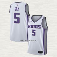 NO 5 Camiseta Sacramento Kings Association Blanco De'Aaron Fox