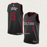 Nikola Jovic NO 5 Camiseta Miami Heat Ciudad 2023-24 Negro