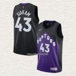Pascal Siakam NO 43 Camiseta Toronto Raptors Earned 2020-21 Negro Violeta
