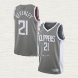 Patrick Beverley NO 21 Camiseta Los Angeles Clippers Earned 2020-21 Gris