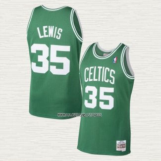 Reggie Lewis NO 35 Camiseta Boston Celtics Mitchell & Ness 1987-88 Verde