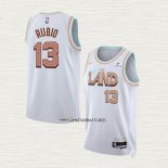 Ricky Rubio NO 13 Camiseta Cleveland Cavaliers Ciudad 2022-23 Blanco