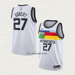 Rudy Gobert NO 27 Camiseta Minnesota Timberwolves Ciudad 2022-23 Blanco