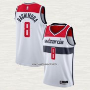 Rui Hachimura NO 8 Camiseta Washington Wizards Association 2020-21 Blanco