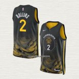 Ryan Rollins NO 2 Camiseta Golden State Warriors Ciudad 2022-23 Negro