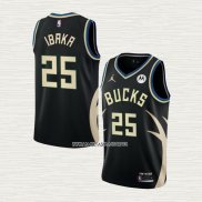 Serge Ibaka NO 25 Camiseta Milwaukee Bucks Statement 2022-23 Negro