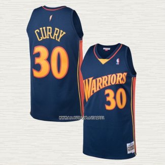 Stephen Curry NO 30 Camiseta Golden State Warriors Mitchell & Ness 2009-10 Azul