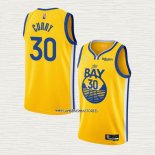 Stephen Curry NO 30 Camiseta Golden State Warriors Statement 2021 Oro
