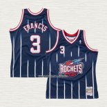 Steve Francis NO 3 Camiseta Houston Rockets Mitchell & Ness 1999-00 Azul