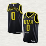 Talen Horton-Tucker NO 0 Camiseta Utah Jazz Statement 2022-23 Negro