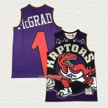 Tracy Mcgrady NO 1 Camiseta Toronto Raptors Mitchell & Ness Big Face Violeta