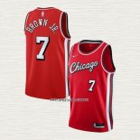 Troy Brown JR. NO 7 Camiseta Chicago Bulls Ciudad 2021-22 Rojo