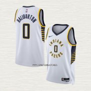 Tyrese Haliburton NO 0 Camiseta Indiana Pacers Icon 2022-23 Blanco