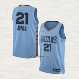 Tyus Jones NO 21 Camiseta Memphis Grizzlies Statement 2022-23 Azul