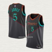 Tyus Jones NO 5 Camiseta Washington Wizards Ciudad 2023-24 Negro