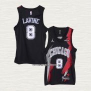 Zach Lavine NO 8 Camiseta Chicago Bulls Fashion Royalty Negro