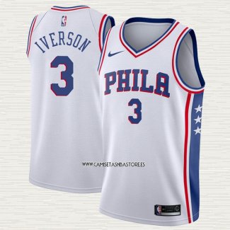 Allen Iverson NO 3 Camiseta Philadelphia 76ers Association Blanco