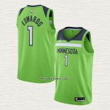 Anthony Edwards NO 1 Camiseta Minnesota Timberwolves Statement 2020-21 Verde
