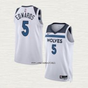 Anthony Edwards NO 5 Camiseta Minnesota Timberwolves Association 2022-23 Blanco