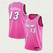 Bam Adebayo NO 13 Camiseta Miami Heat Earned 2018-19 Rosa