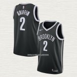 Blake Griffin NO 2 Camiseta Brooklyn Nets Icon 2020-21 Negro